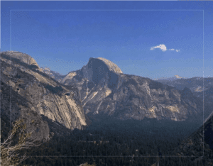 A view of the mountains from above.