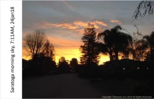 Photo of a beautiful sunset showing the deep yellow and red light frequencies contained in the natural light spectrum that all humans experience and enjoy.